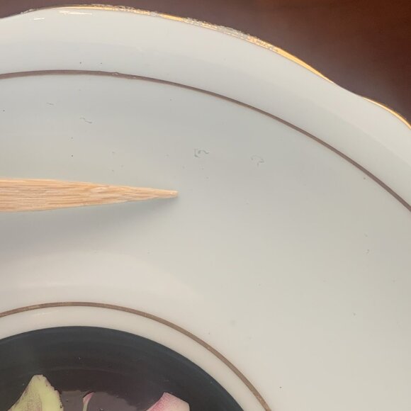 Paragon Double Warrant Cabbage Rose Pale Blue Teacup and Saucer 1940s Vintage - Picture 11 of 16